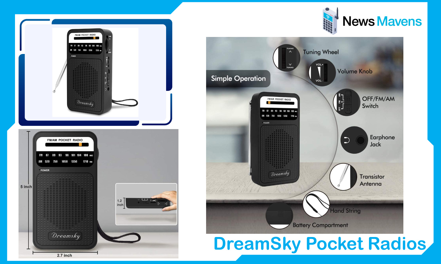 DreamSky Pocket Radios
