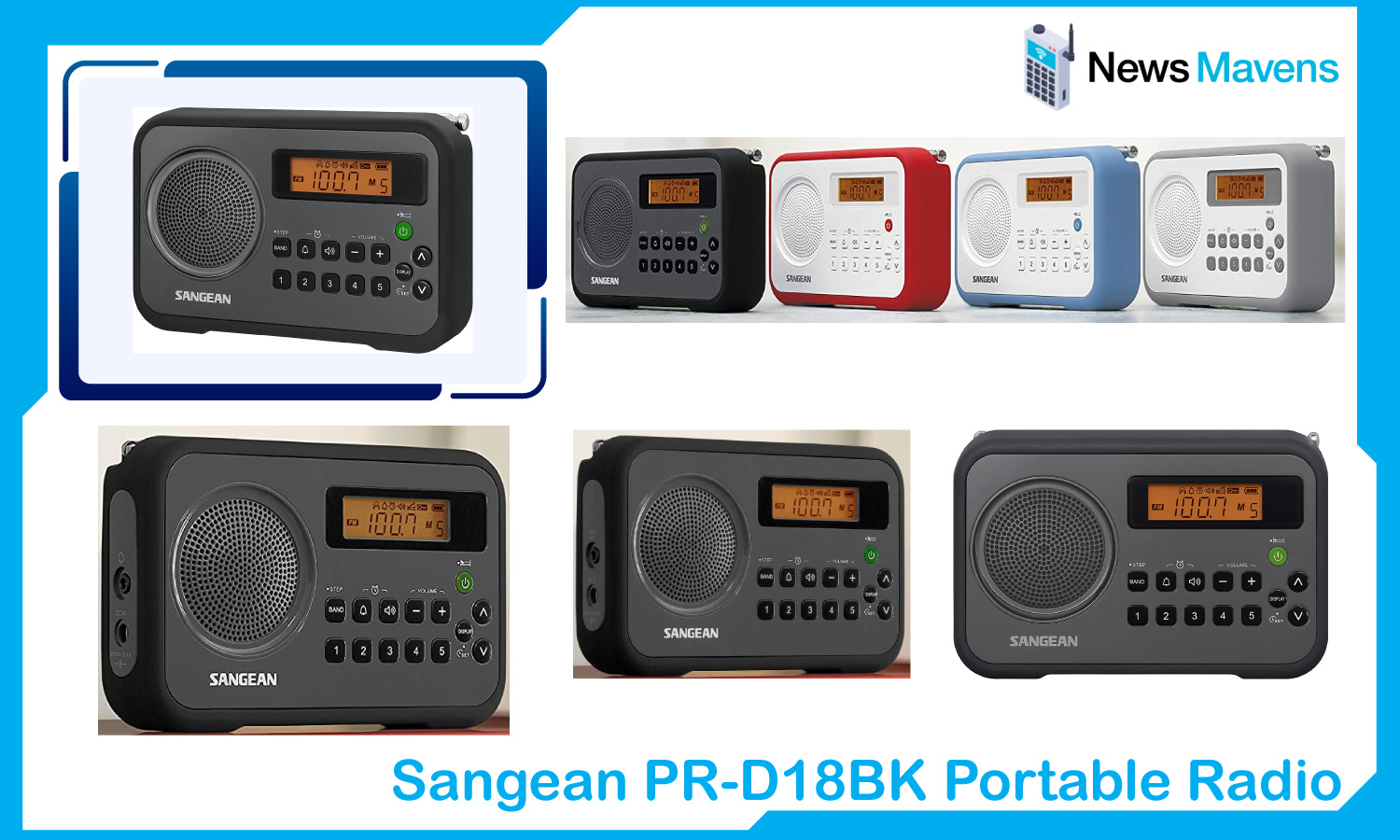 Sangean PR-D18BK Portable Radio