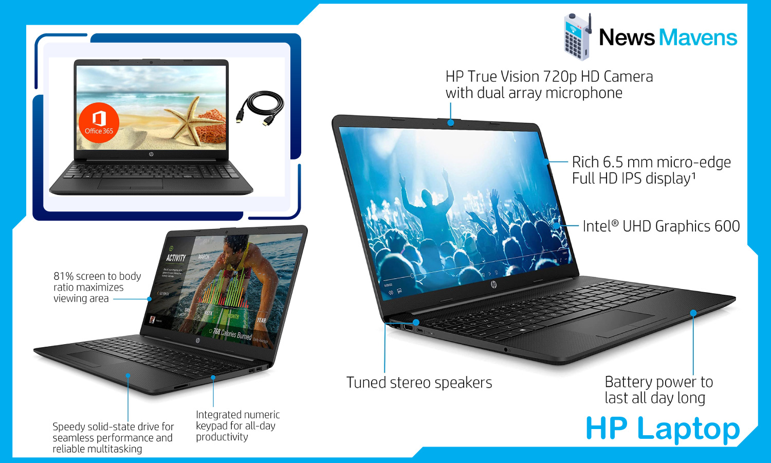 2021 HP 15.6 Thin Laptop