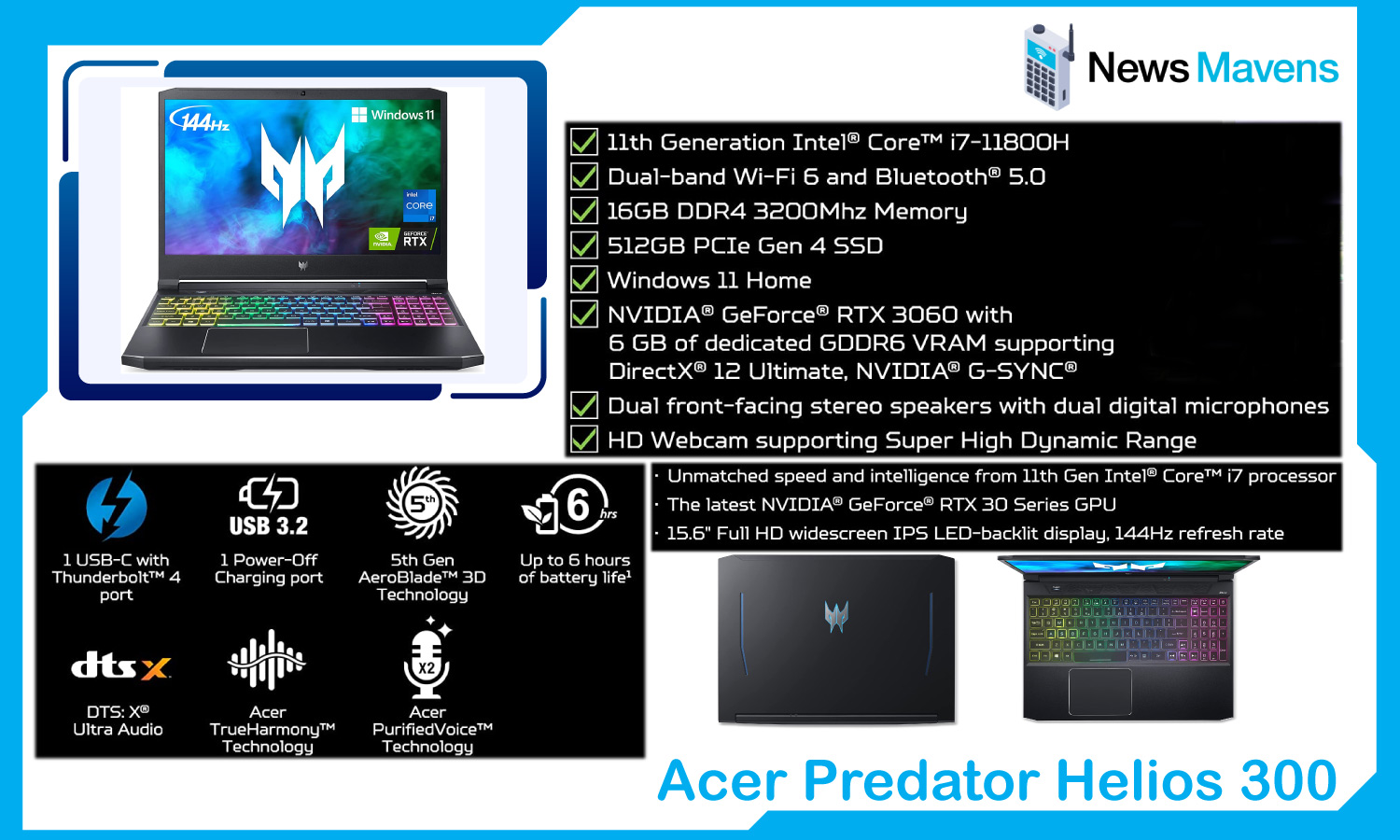 Acer Predator Helio 300 Gaming Laptop